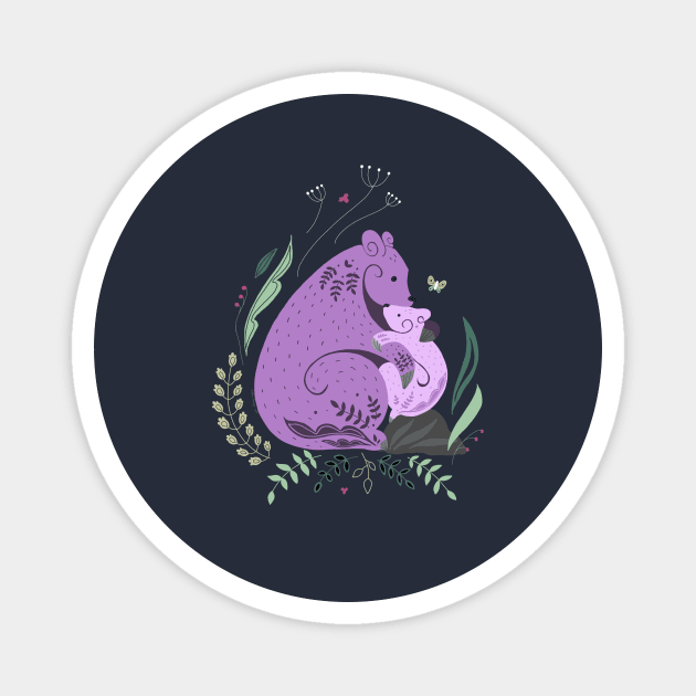 Mama and Baby Bear Magnet by aliwishes